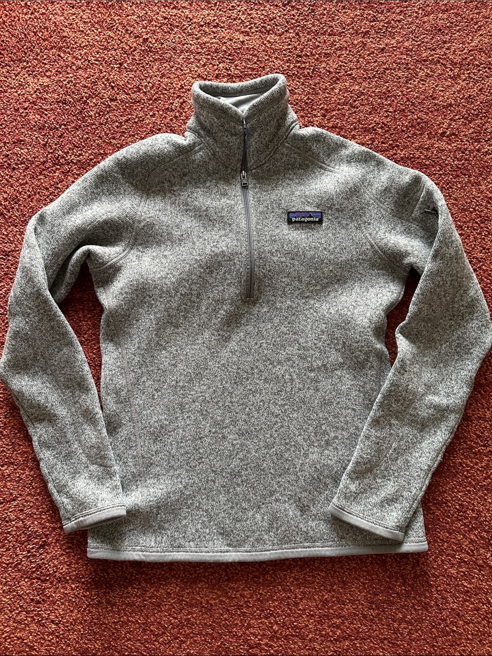 Patagonia Heather Grey Quarter-Zip Fleece Pullover